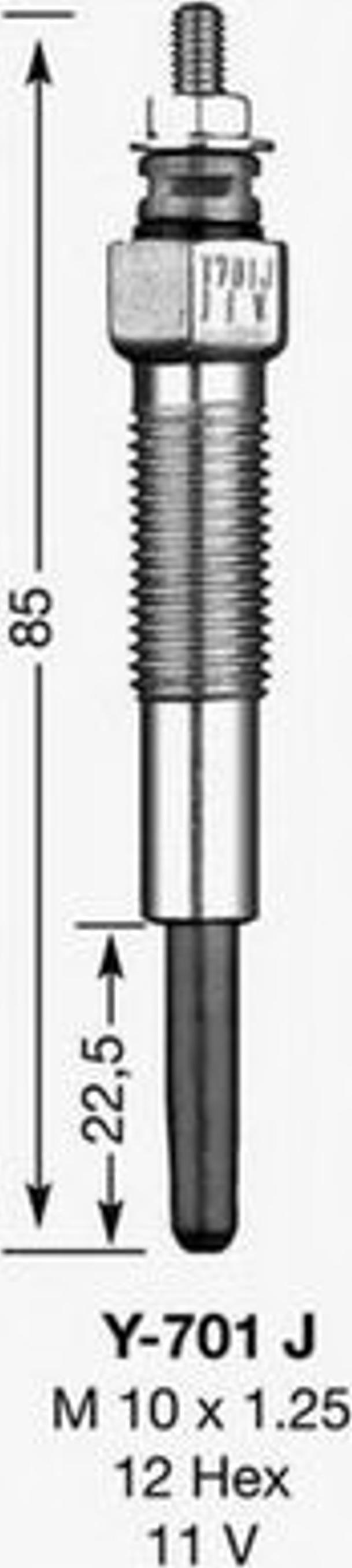 NGK Y-701 J - Hehkutulppa inparts.fi