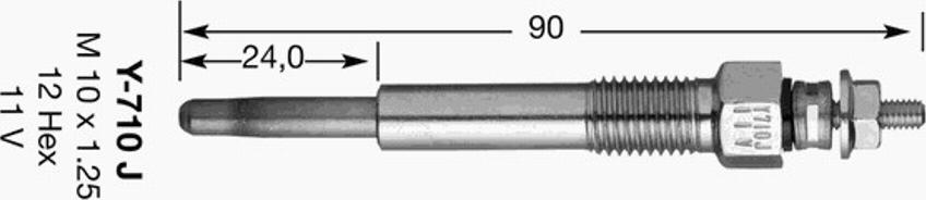 NGK Y-710J - Hehkutulppa inparts.fi