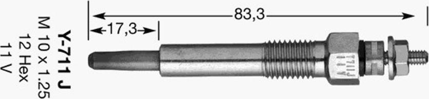 NGK Y-711J - Hehkutulppa inparts.fi