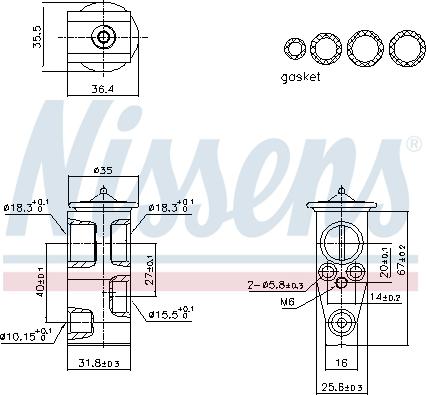 Nissens 999444 - Paisuntaventtiili, ilmastointilaite inparts.fi