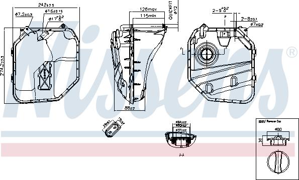 Nissens 996154 - Nestesäiliö, jäähdytysneste inparts.fi