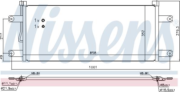 Nissens 940543 - Lauhdutin, ilmastointilaite inparts.fi