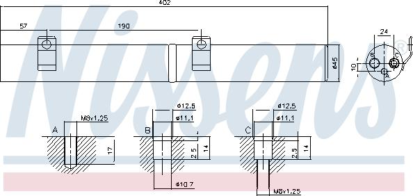 Nissens 95596 - Kuivain, ilmastointilaite inparts.fi