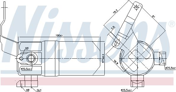 Nissens 95552 - Kuivain, ilmastointilaite inparts.fi