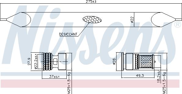 Nissens 95784 - Kuivain, ilmastointilaite inparts.fi