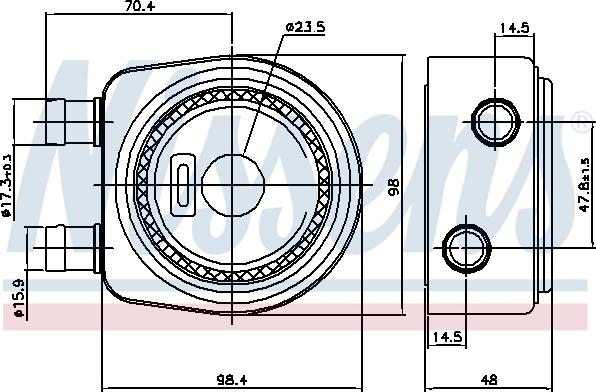 Nissens 90697 - Moottoriöljyn jäähdytin inparts.fi