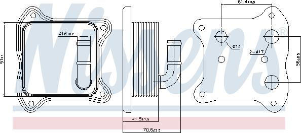 Nissens 90680 - Moottoriöljyn jäähdytin inparts.fi