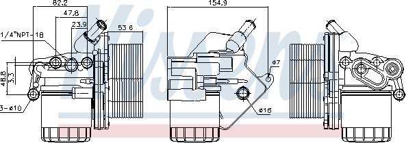 Nissens 90893 - Moottoriöljyn jäähdytin inparts.fi