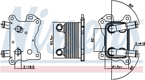 Nissens 90881 - Moottoriöljyn jäähdytin inparts.fi