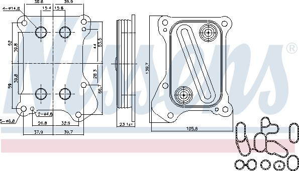 Nissens 90700 - Moottoriöljyn jäähdytin inparts.fi