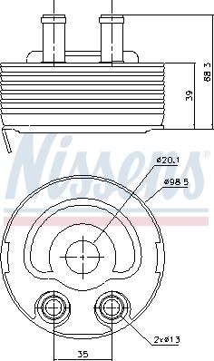 Nissens 90719 - Moottoriöljyn jäähdytin inparts.fi