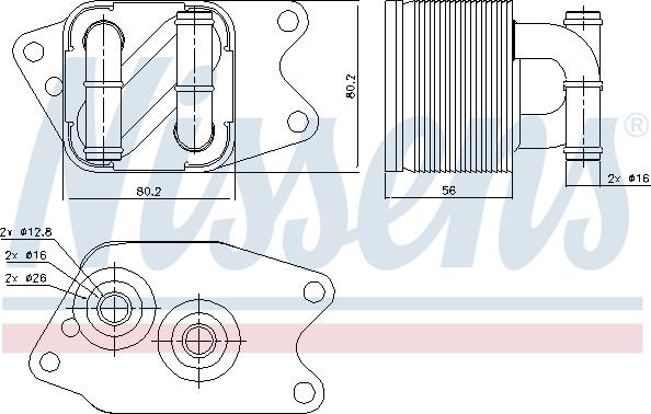 Nissens 90733 - Öljynjäähdytin, autom. vaihteisto inparts.fi