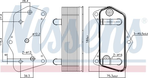 Nissens 91160 - Öljynjäähdytin, autom. vaihteisto inparts.fi