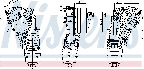 Nissens 91399 - Moottoriöljyn jäähdytin inparts.fi