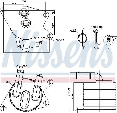 Nissens 91398 - Öljynjäähdytin, autom. vaihteisto inparts.fi