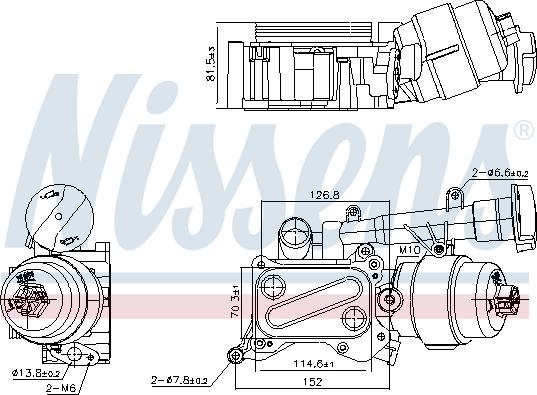 Nissens 91346 - Moottoriöljyn jäähdytin inparts.fi