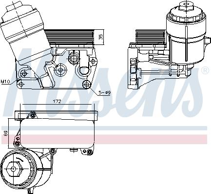 Nissens 91310 - Moottoriöljyn jäähdytin inparts.fi