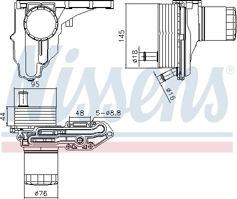 Nissens 91329 - Moottoriöljyn jäähdytin inparts.fi