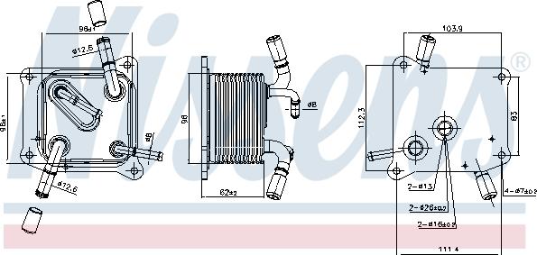 Nissens 91294 - Moottoriöljyn jäähdytin inparts.fi