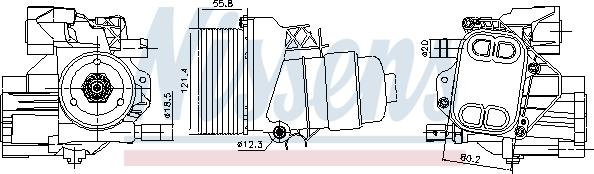 Nissens 91244 - Moottoriöljyn jäähdytin inparts.fi