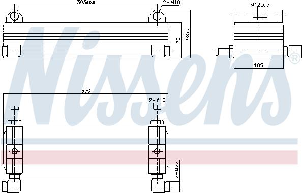 Nissens 91262 - Moottoriöljyn jäähdytin inparts.fi