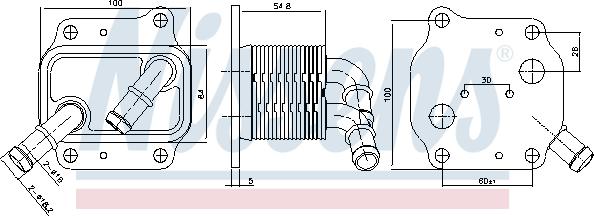 Nissens 91231 - Moottoriöljyn jäähdytin inparts.fi