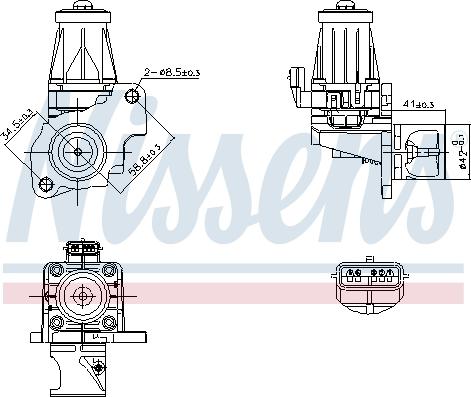 Nissens 98401 - Venttiili, pakokaasun kierrätys inparts.fi