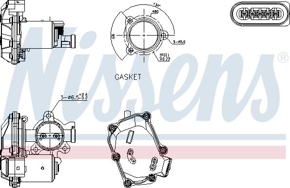 Nissens 98419 - Venttiili, pakokaasun kierrätys inparts.fi