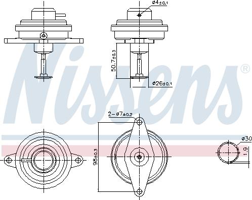 Nissens 98470 - Venttiili, pakokaasun kierrätys inparts.fi