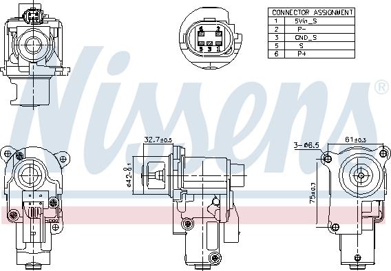 Nissens 98174 - Venttiili, pakokaasun kierrätys inparts.fi