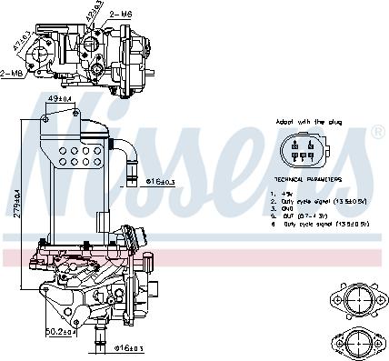 Nissens 98325 - EGR-moduuli (pakokaasukierrätys) inparts.fi