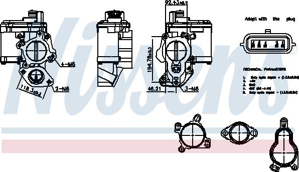 Nissens 98265 - Venttiili, pakokaasun kierrätys inparts.fi