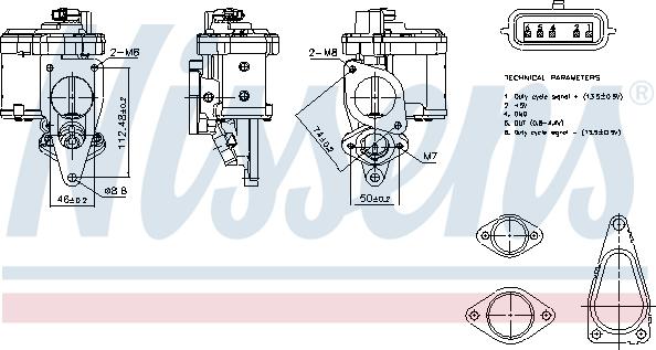 Nissens 98272 - Venttiili, pakokaasun kierrätys inparts.fi