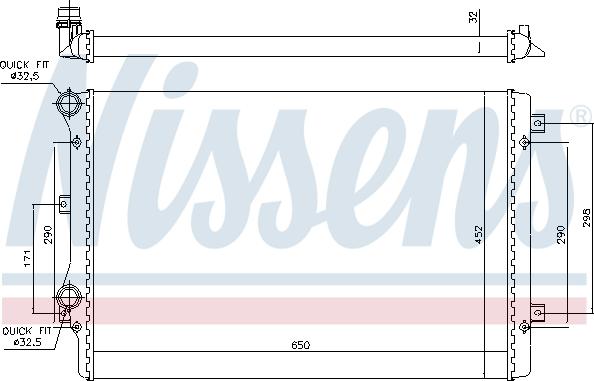 Nissens 699681 - Jäähdytin,moottorin jäähdytys inparts.fi