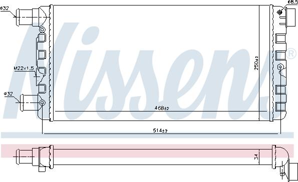 Nissens 699816 - Jäähdytin,moottorin jäähdytys inparts.fi