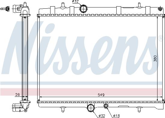 Nissens 695550 - Jäähdytin,moottorin jäähdytys inparts.fi