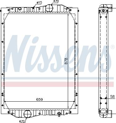 Nissens 69603A - Jäähdytin,moottorin jäähdytys inparts.fi