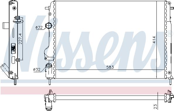 Nissens 691551 - Jäähdytin,moottorin jäähdytys inparts.fi