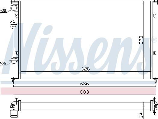 Nissens 693922 - Jäähdytin,moottorin jäähdytys inparts.fi