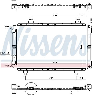 Nissens 693726 - Jäähdytin,moottorin jäähdytys inparts.fi