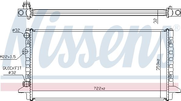 Nissens 697226 - Jäähdytin,moottorin jäähdytys inparts.fi