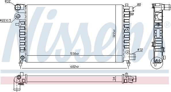 Nissens 697277 - Jäähdytin,moottorin jäähdytys inparts.fi