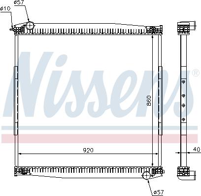 Nissens 640690 - Jäähdytin,moottorin jäähdytys inparts.fi