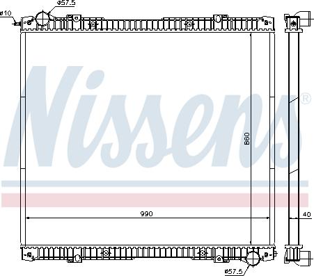 Nissens 640670 - Jäähdytin,moottorin jäähdytys inparts.fi