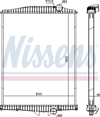 Nissens 654630 - Jäähdytin,moottorin jäähdytys inparts.fi