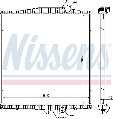 Nissens 654620 - Jäähdytin,moottorin jäähdytys inparts.fi