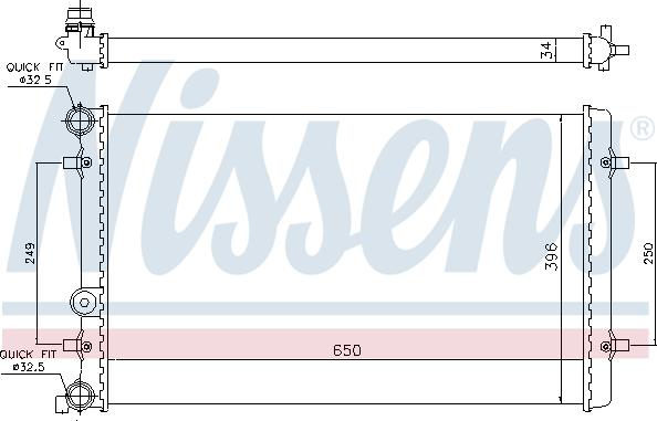 Nissens 65011 - Jäähdytin,moottorin jäähdytys inparts.fi