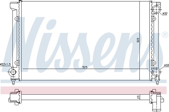 Nissens 697467 - Jäähdytin,moottorin jäähdytys inparts.fi