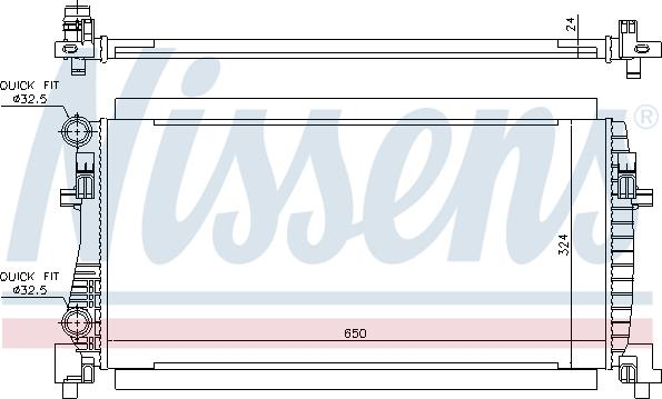 Nissens 693175 - Jäähdytin,moottorin jäähdytys inparts.fi