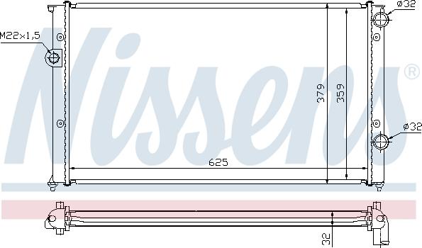 Nissens 65243 - Jäähdytin,moottorin jäähdytys inparts.fi